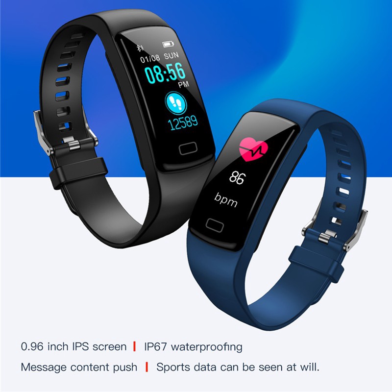 Trình theo dõi hoạt động thông minh Vòng đeo tay nhịp tim Máy đo huyết áp Vòng đeo tay Smartband cho ios Android Berjalan BSW54