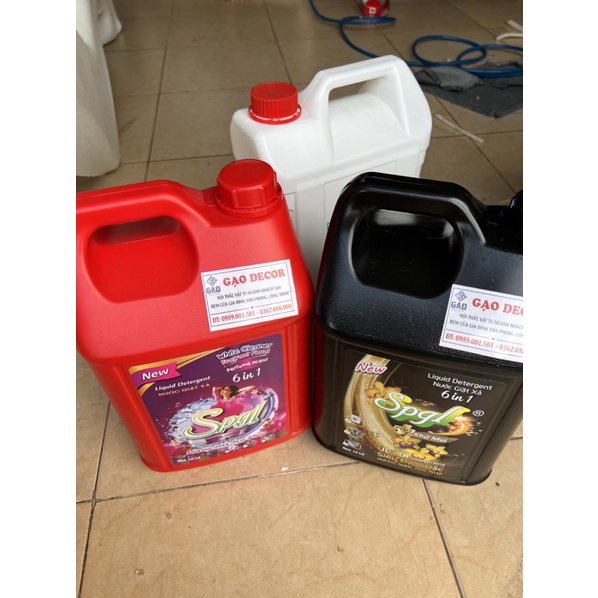 Nước giặt  xả quần áo can 10lit dùng cho nhà nghỉ, khách sạn,giặt công nghiệp