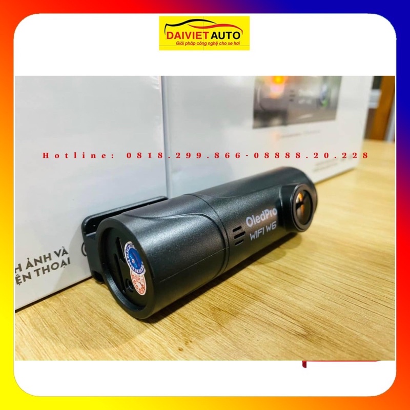 Camera hành trình W6 OLEDPRO CHÍNH HÃNG wifi 2K giám sát đỗ xe 24/7 góc rộng 170 độ app tiếng Việt Đại Việt Auto