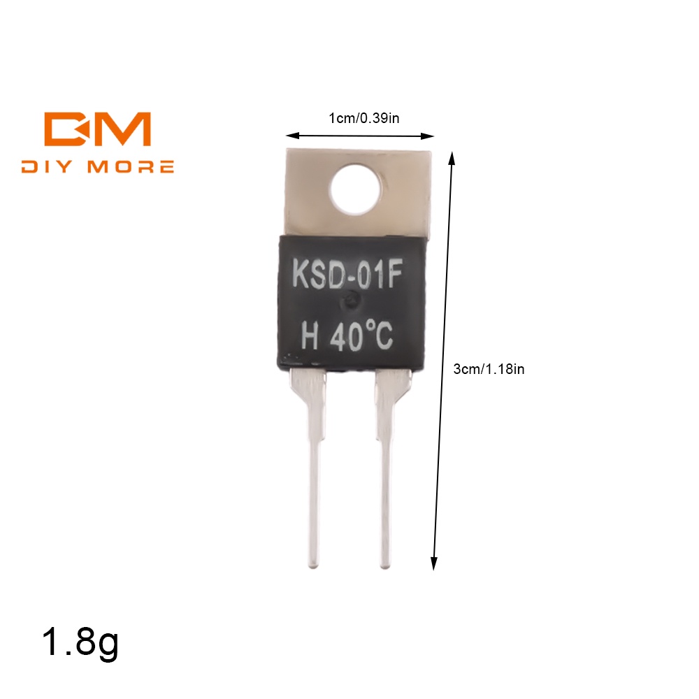 Chip điều khiển nhiệt độ DIYMORE KSD-01F 40/ 45/ 50/ 55/ 60/ 65/ 70/ 75/ 90/ 95/ 100/ 105/ 110°C chuyên dụng