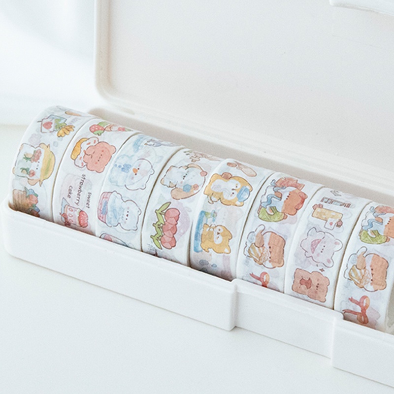 Cuộn Băng Keo 3M Họa Tiết Động Vật Hoạt Hình Dễ Thương Trang Trí Sổ Tay DIY