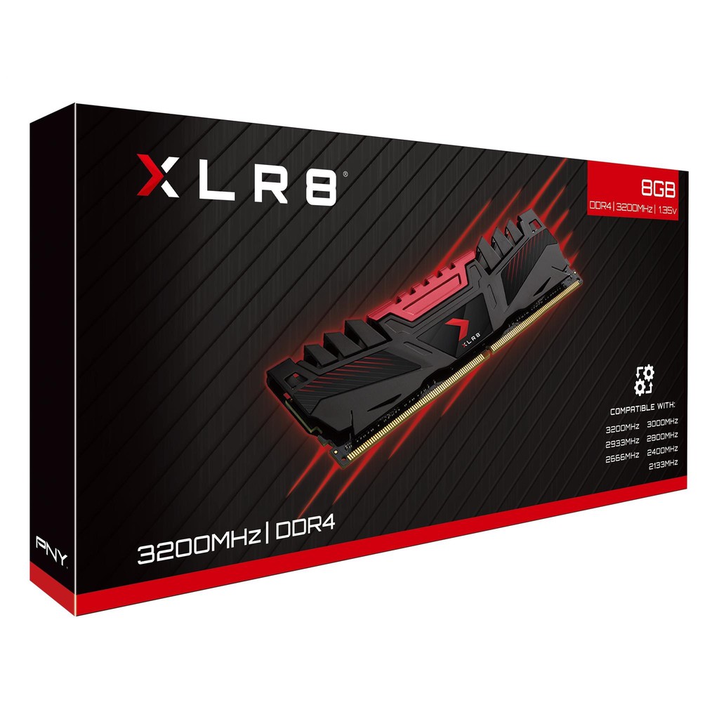 Ram PC Gaming cho máy tính để bàn có tản nhiệt PNY XLR8 DDR4 3200MHz - Chính hãng, BH 36 Tháng