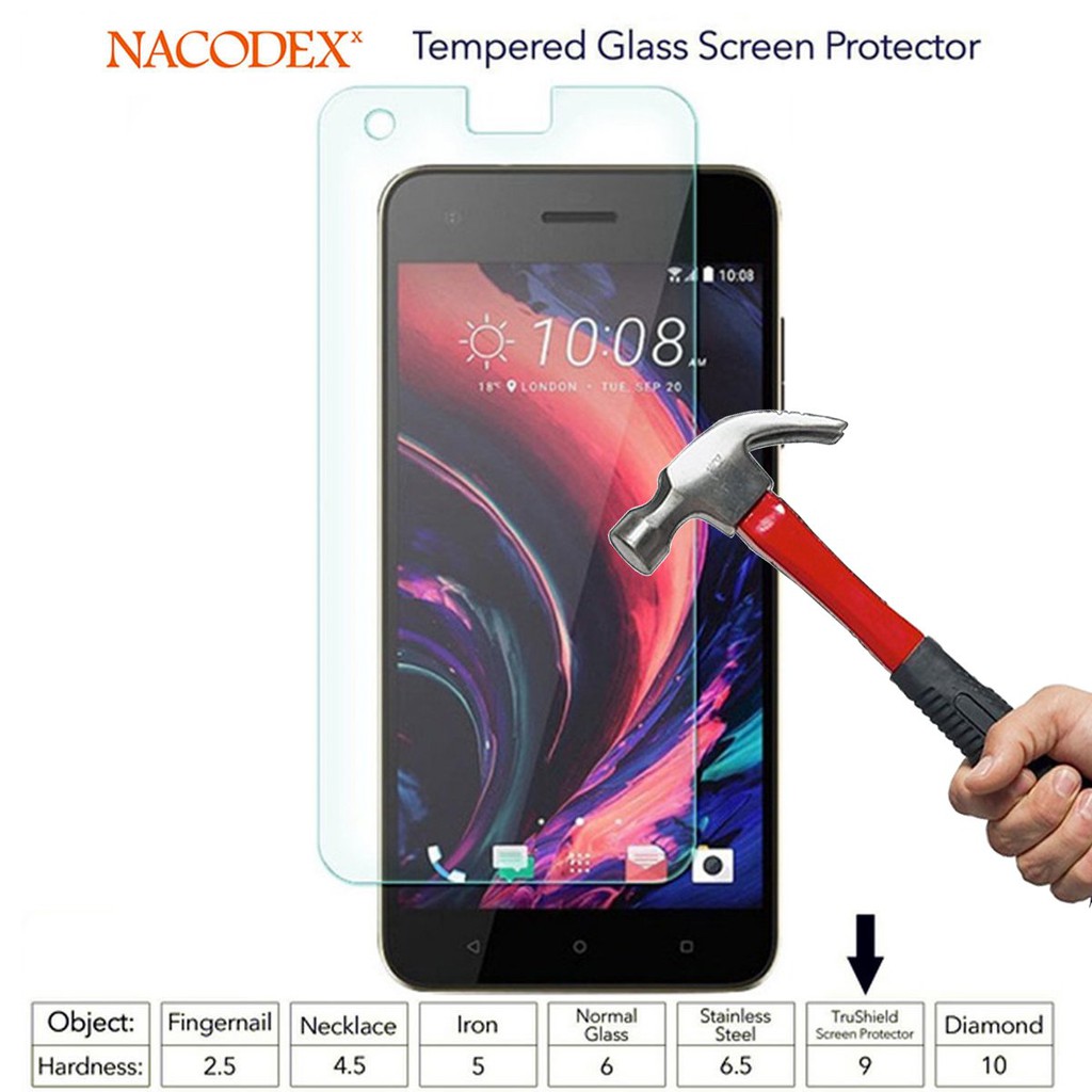 Tấm dán kính cường lực HTC Desire 10 Pro hiệu Glass Pro - Không full màn hình