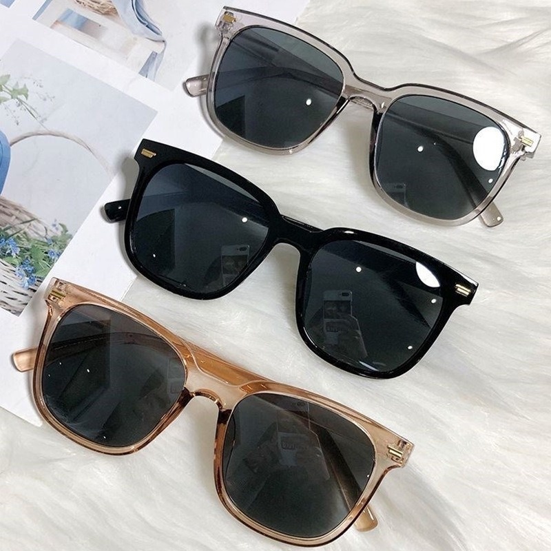 Kính Mát Gọng Vuông Chống Tia UV Phong Cách Vintage Thời Trang