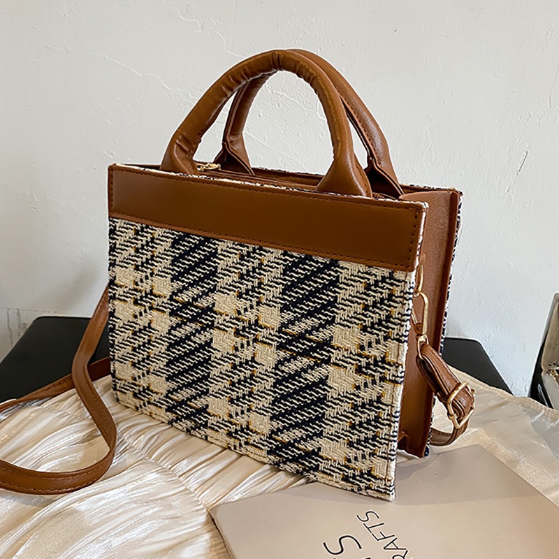 Túi tote IELGY đeo vai sức chứa lớn in họa tiết cá tính