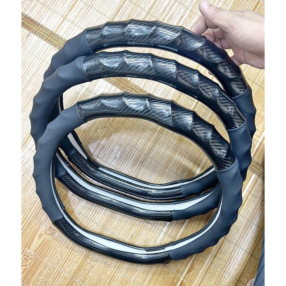 Vô lăng d cut-Bọc vô lăng carbon chữ D cut  hàng chuẩn loại 1