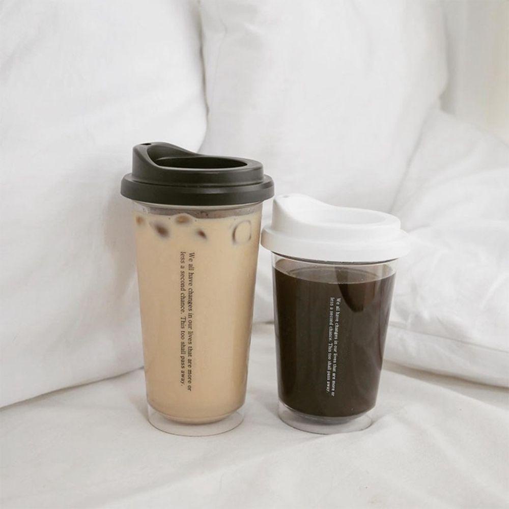 YIYU Bình Nước Trong Suốt Có Ống Hút Kiểu Dáng Đáng Yêu