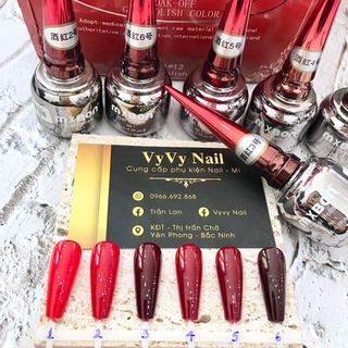Sơn gel Mxbon đỏ set 6 chai