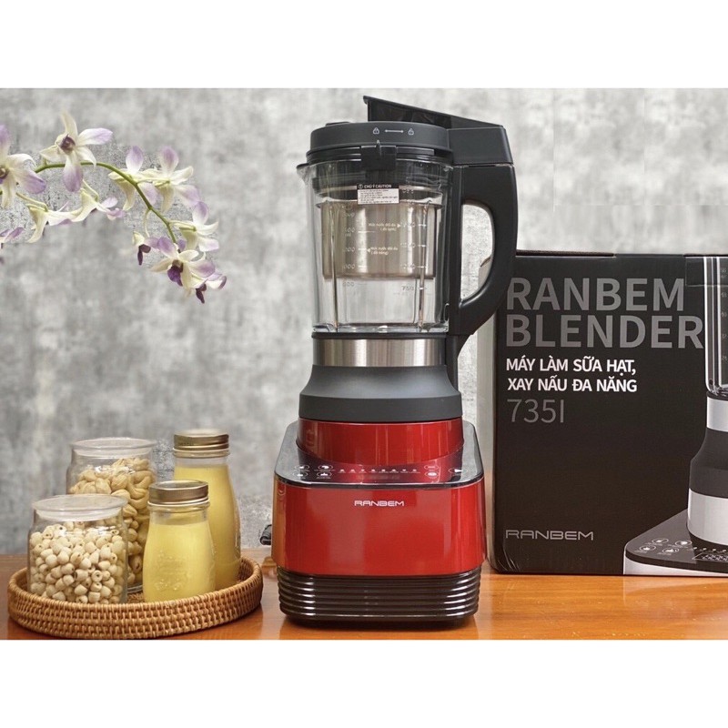 Máy làm sữa hạt Ranbem 735I nắp cối inox