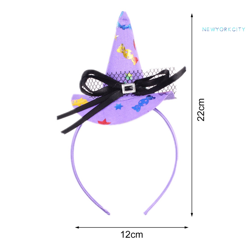 Băng Đô Cài Tóc Hình Nón Phù Thủy Trang Trí Tiệc