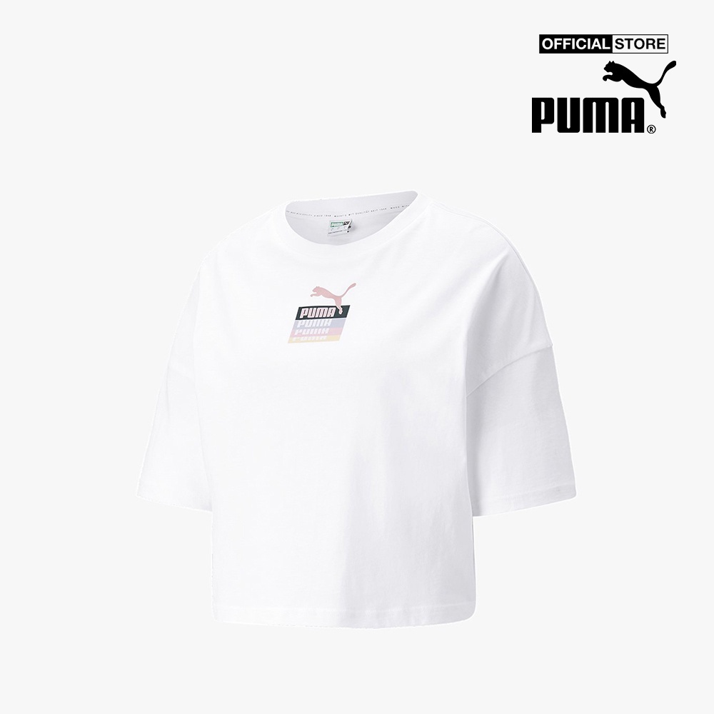 PUMA - Áo thun nữ tay ngắn Brand Love Oversized 534350-52