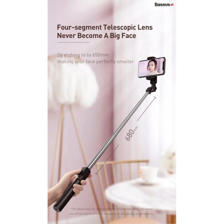 Gậy tự sướng tích hợp Tripod chân xếp gọn Baseus Lovely Bluetooth Bracket Selfie Stick Gen 2 | BigBuy360 - bigbuy360.vn