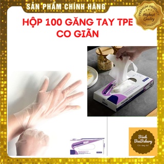 Mua  Hàng mới  Hộp 100 găng tay Victoria Bay TPE  Bao tay cao su rửa bát làm bếp vệ sinh siêu dai không mùi không bột