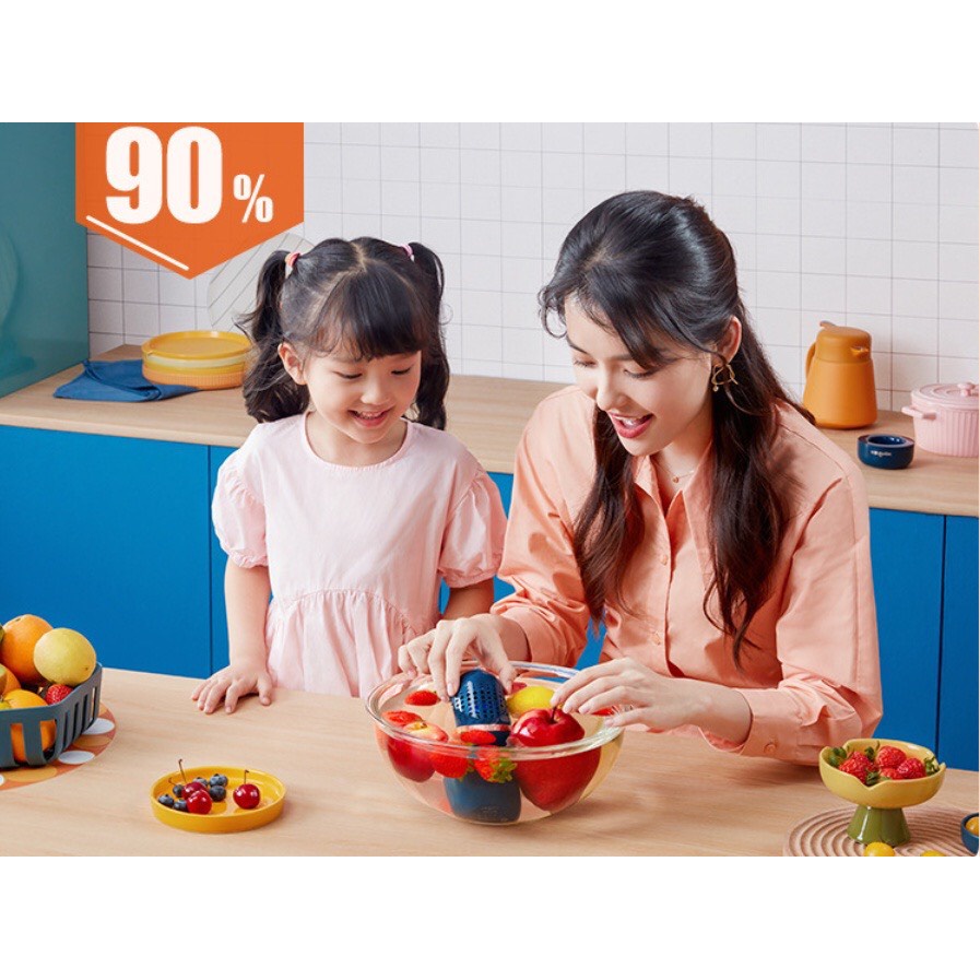 Máy khử trùng, tiệt trùng hoa quả Donlim, loại bỏ chất bảo quản, máy rửa rau tự động không dây sử dụng cho gia đình