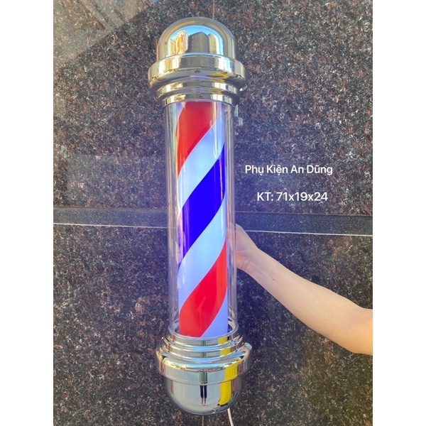 Đèn Xoay Barber Pole 3 Màu ⚡Hàng Cao Cấp⚡ Vỏ Poli Cứng Chịu Nhiệt Chống Va Đập