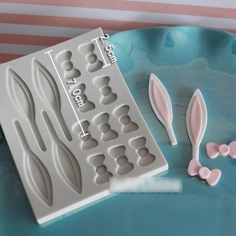 Khuôn Silicone Tạo Hình Làm Bánh Kẹo Hình Tai Thỏ