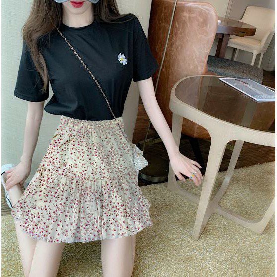 Chân váy hoa nhí ♥️ Chân váy vintage ♥️ Chân váy ngắn hoa nhí 2 lớp siêu xinh - ZaZi CV17 | BigBuy360 - bigbuy360.vn