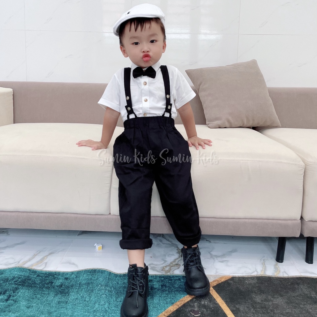 Bộ công tử bé trai mẫu sét công tử dài bé trai bộ đồ phù hợp body trẻ từ 3kg tới 13kg Sumin Kids