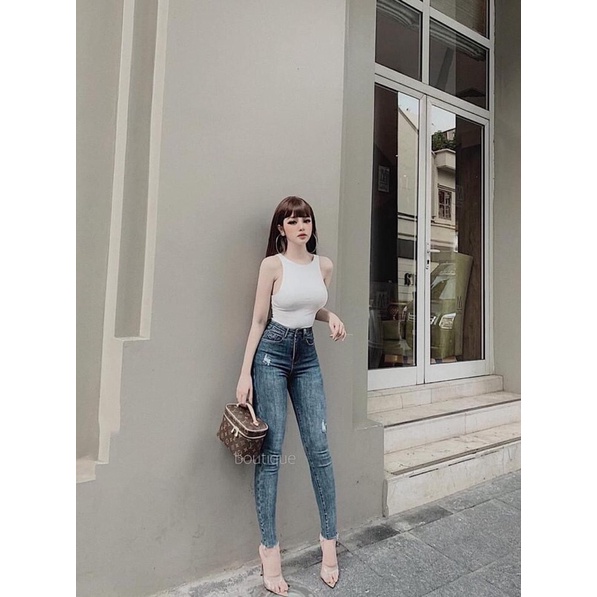 Áo balo sát nách dáng ôm body chất bozip co giãn nữ