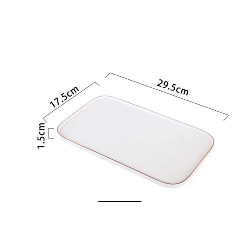 Bộ đồ dùng nhà tắm sứ trắng viền vàng cao cấp