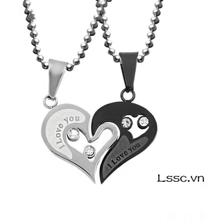 Set dây chuyền đôi mặt khắc chữ  " I LOVE YOU" thiết kế riêng cho các cặp đôi tình nhân vòng cổ đôi unisex quà tặng tình yêu