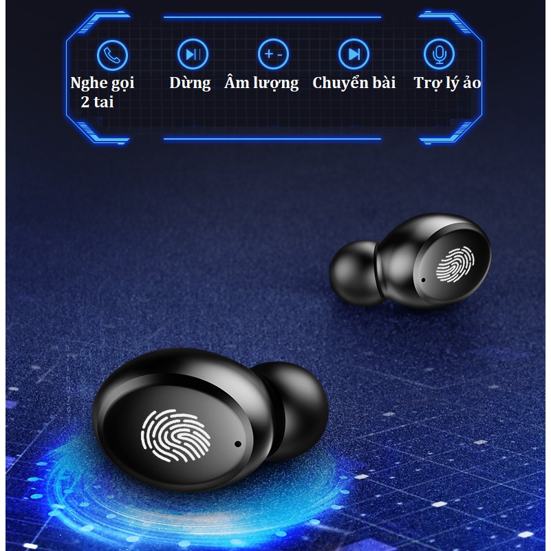 Tai nghe bluetooth cảm ứng cao cấp Amoi V11 âm thanh vòm 8D