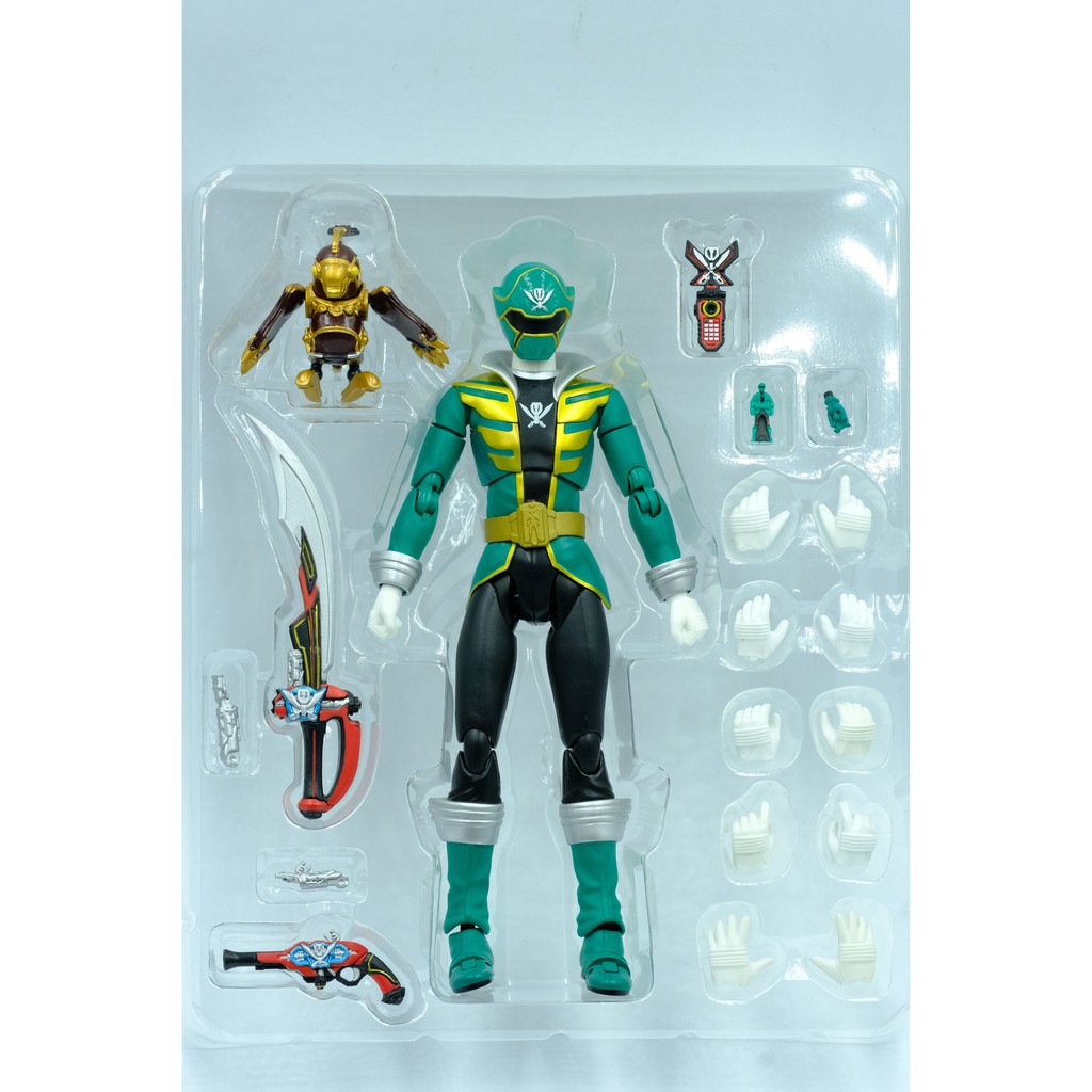 Mô hình SHF Gokai Green + Gokai Darin Chính Hãng Bandai S.H.Figuarts Kaizoku Sentai Gokaiger Siêu nhân xanh