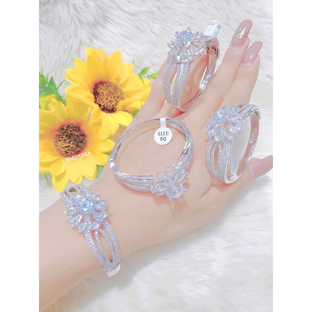Vòng tay nữ UHA, lắc tay bền màu thiết kế cao cấp sáng lấp lánh