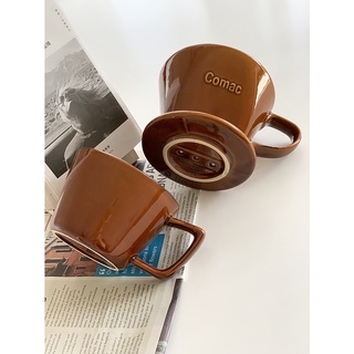 Set ly sứ và phễu lọc cà phê gốm sứ
