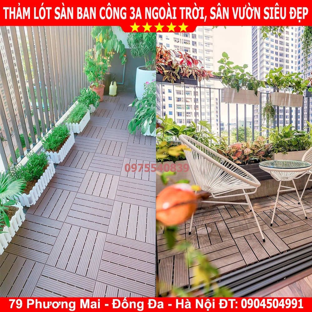 [Xưởng Sản Xuất] Thảm Ban Công Lót Sàn Chống Trơn Trượt Trang Trí Nhà Cửa Sân Vườn - KT:30x30cm