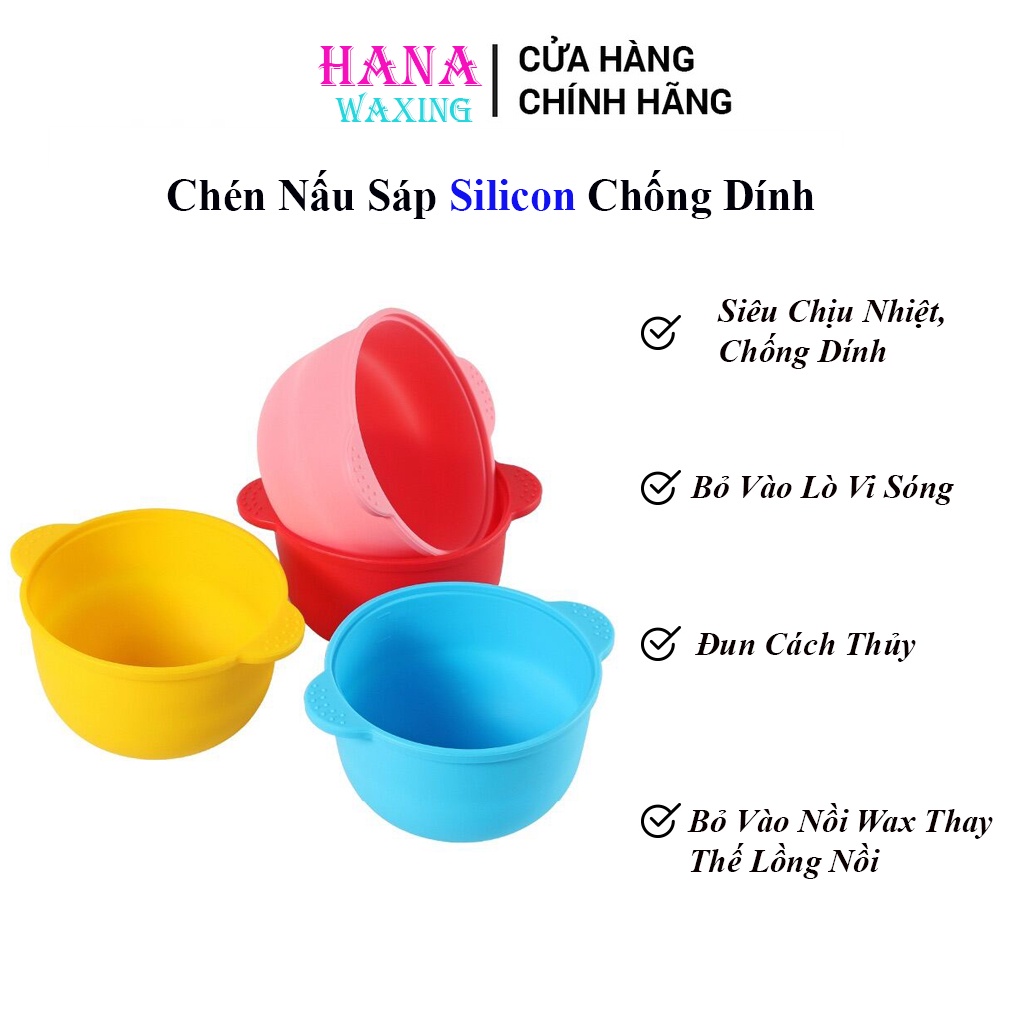 Chén - Lồng Nối Silicon Nấu Sáp Chống Dính, Chén Nấu Sáp Wax Lông.