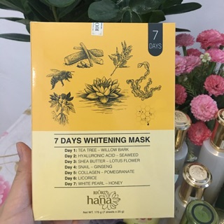 Mặt nạ dưỡng da 7 ngày Riori - 7 Days Whitening Mask Riori