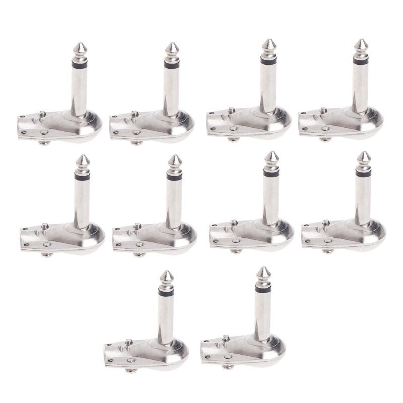 Set 10 Đầu Nối Dây Đàn Guitar 1 / 4 &quot;6.35mm