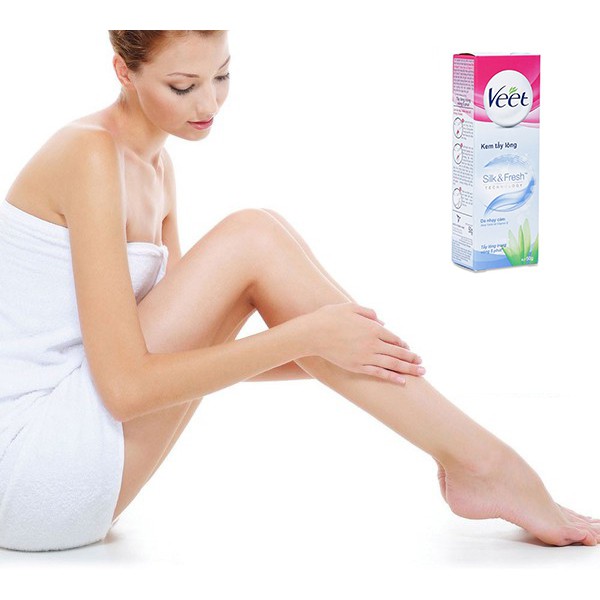 Kem Tẩy Lông Dành Cho Da Nhạy Cảm VEET Silk & Fresh Sensitive | BigBuy360 - bigbuy360.vn