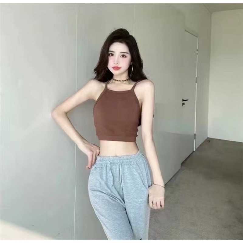 mẫu mới*Áo bra gân cổ yếm dây lưng chéo SIÊU quyến rũ