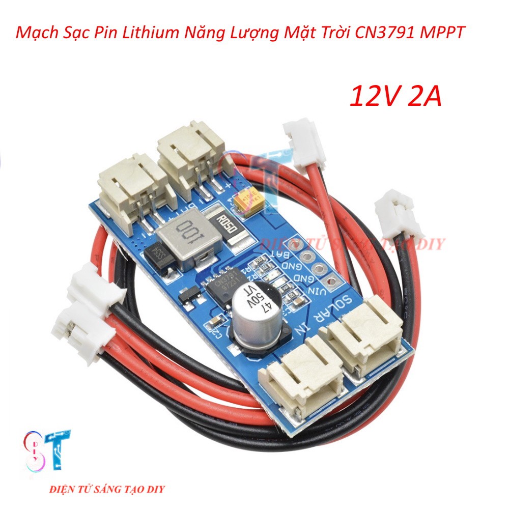 Mạch Sạc Pin Lithium Năng Lượng Mặt Trời CN3791 MPPT v1.0 12V 2A