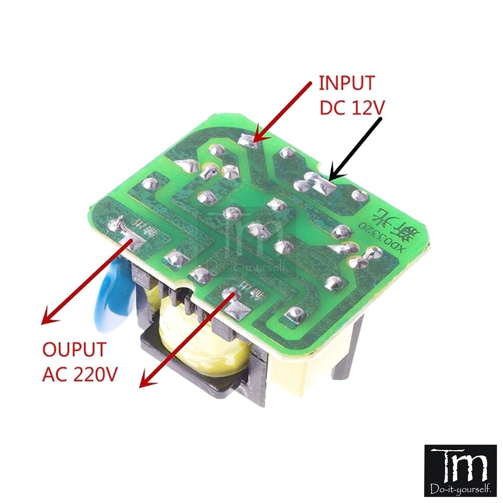 Mạch Tăng Áp DC-AC 12VDC lên 220VAC 40W