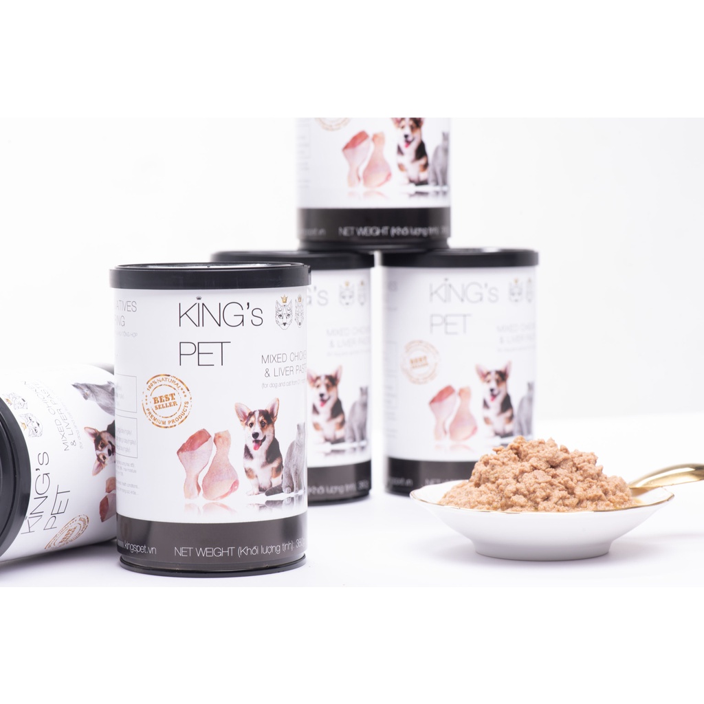 Pate Tươi King's Pet Cho Chó Mèo lon 380gr