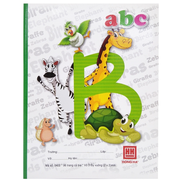 Vở Class ABC - 5 Ô Ly 96 Trang ĐL 100g/m2 - Hồng Hà 0402 - Hình Chữ B