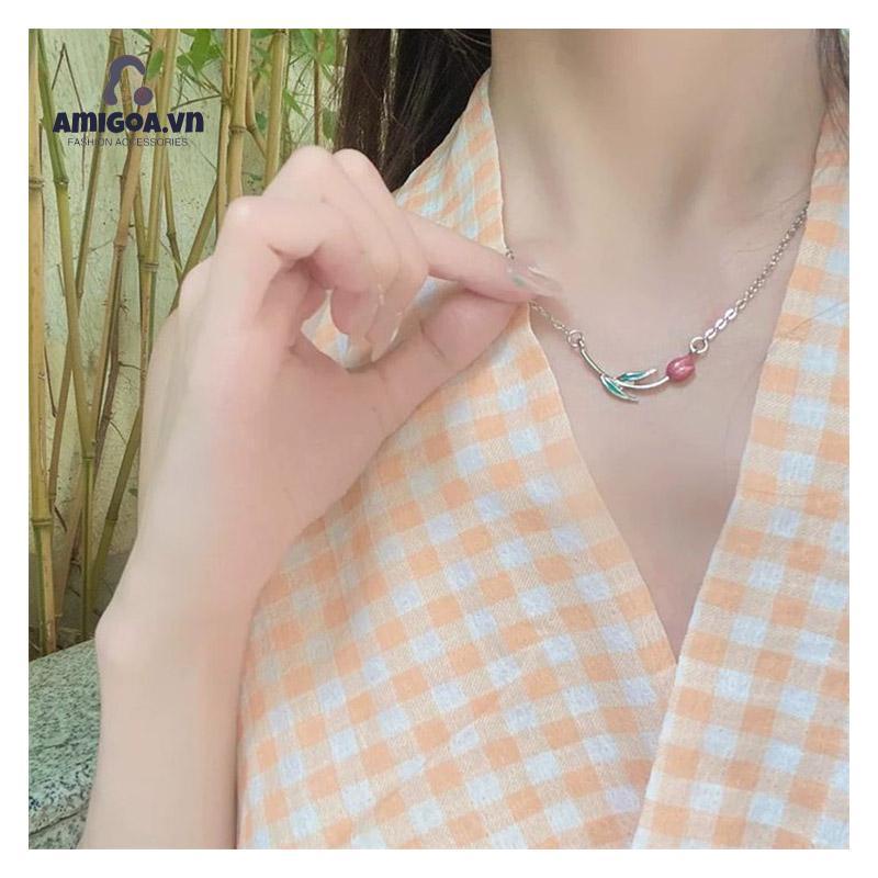 ✨✨ Vòng Cổ Hoa Hồng Tươi Mới Thanh Lịch Phù Hợp Với Mùa Hè