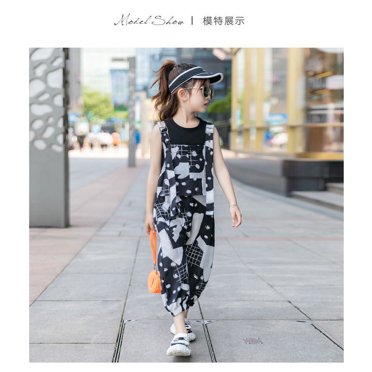 Set Áo Thun Sát Nách + Quần Short Năng Động Thời Trang Cho Bé Gái Từ 2-10 Tuổi