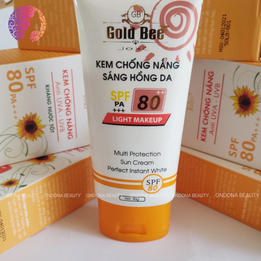 [SPF 80 PA+++] Kem Chống Nắng Sáng Hồng Da Gold Bee - Hàng Chính Hãng - Ondona Beauty