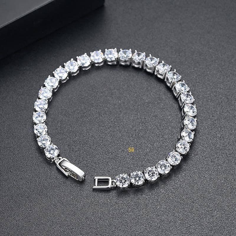 Lắc tay bạc phun đá lấp lánh