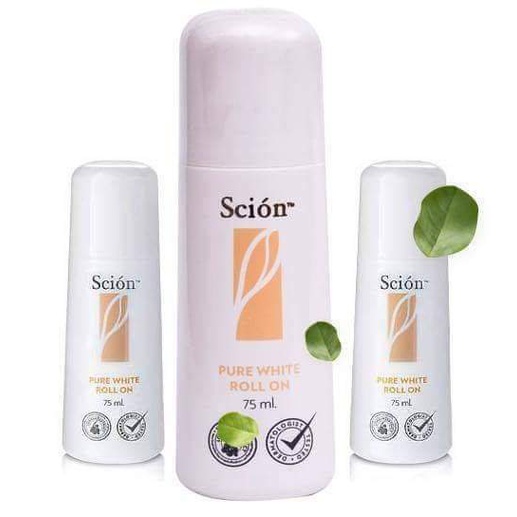 Lăn Khử Mùi Scion Pure White Roll On 100% dứt điểm hôi nách 75ml [Chính Hãng]