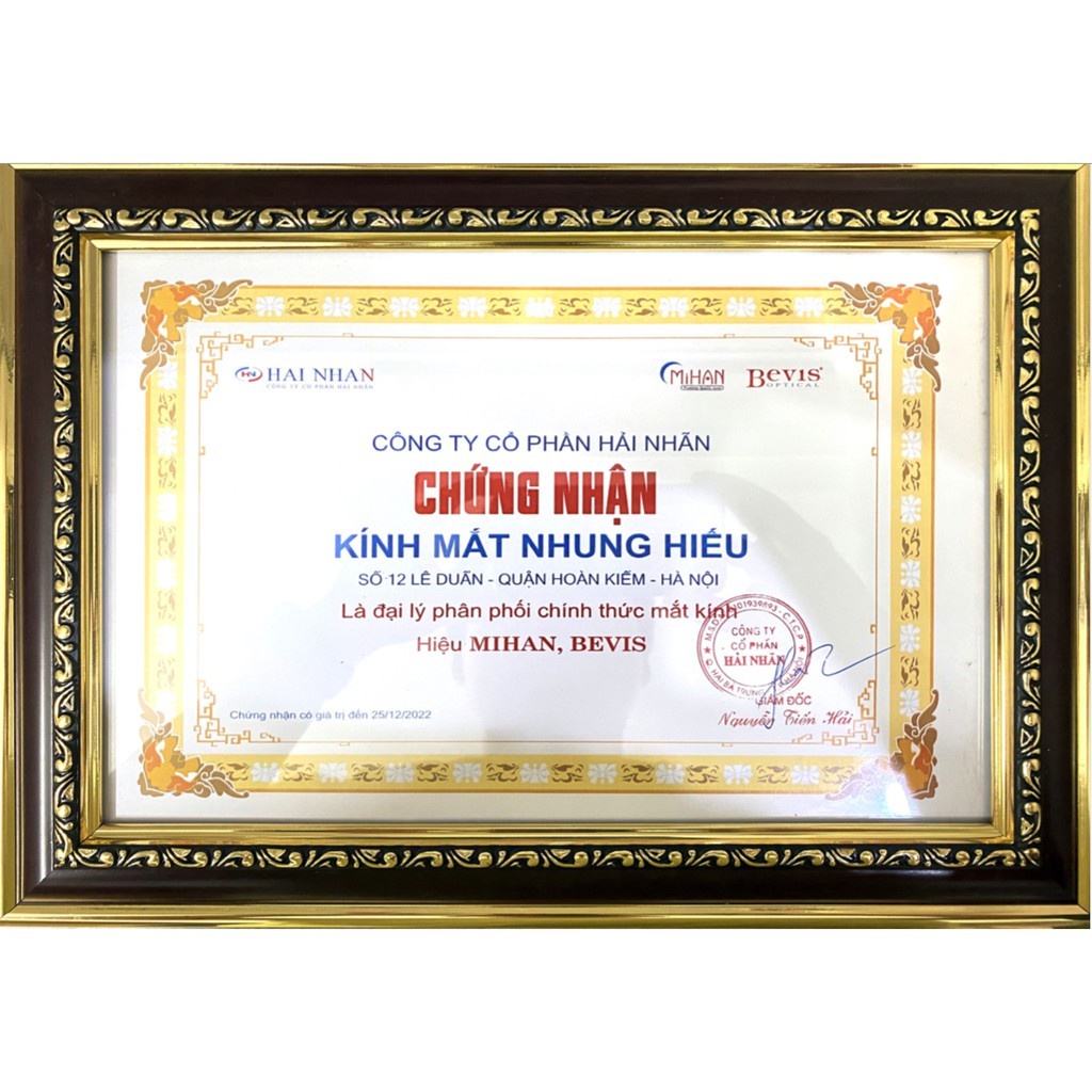 Combo gọng kính cận NHUNG HIẾU dáng chữ nhật nhựa dẻo lõi titan cao cấp và tròng kính chống ánh sáng xanh MIHAN