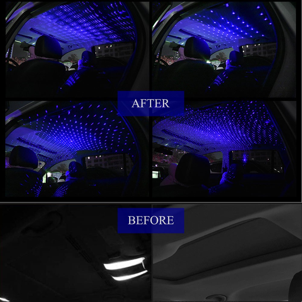 Đèn LED USB Mini Tạo Hiệu Ứng Bầu Trời Đầy Sao Trang Trí Nội Thất Xe Hơi