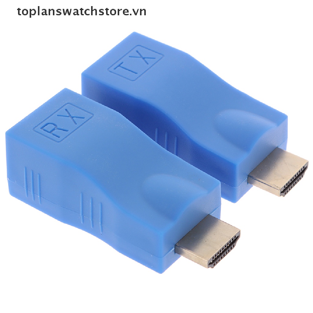 Set 2 Đầu Nối Dài Dây Cáp Mạng LAN 1080P HDMI Sang RJ45 6