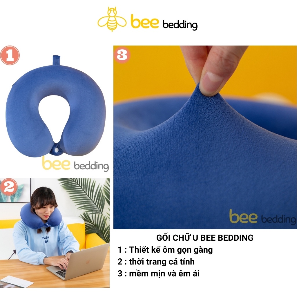 Gối ngủ văn phòng chữ U, dùng kê cổ, tựa cổ, đeo ôm đầu - gối hình chữ U cho bé, đi du lịch, đi xe