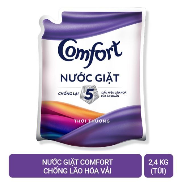 Nước giặt Comfort hương Thời Thượng túi 2,4kg/2.2kg