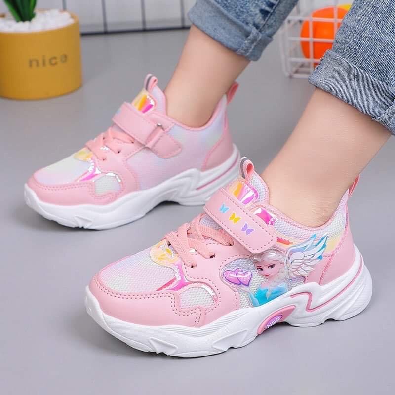 Giày Thể Thao Bé Gái Cao Cấp Hình Công Chúa Elsa xinh xắn